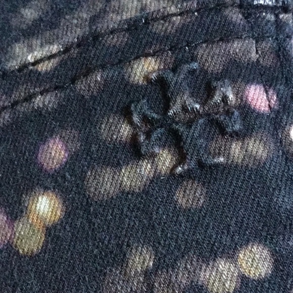 Tory Burch Black Flash Allover Jeans - Picture 6 of 12